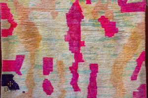 ABSTRACT PATTERN PASTEL WOOL RUG