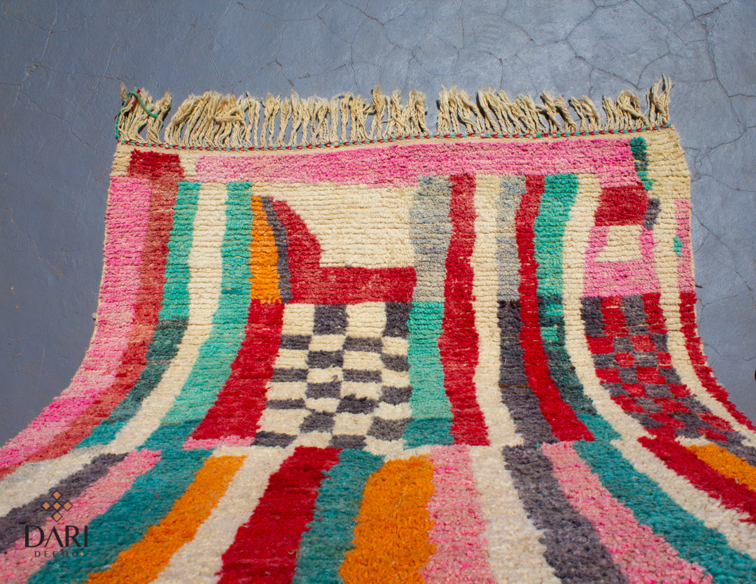 COLORFUL DUO PATTERN WOOL RUG