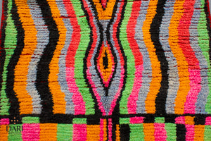 COLORFUL LINED PATTERN WOOL RUG