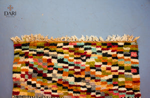 COLORFUL MIXED PATTERN WOOL RUG