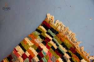 COLORFUL MIXED PATTERN WOOL RUG