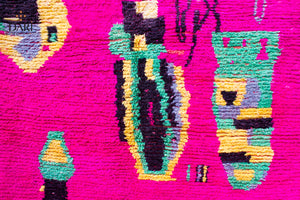ARTISTIC & ABSTRACT PINK WOOL RUG